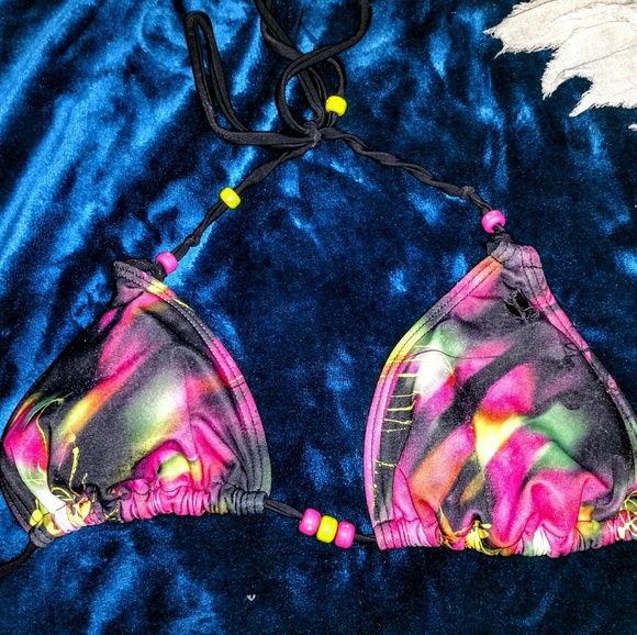 Reef Colorful Bikini Top w Accent Beads - Picture 1 of 1